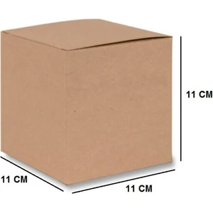 Ambalaj Markt Kupa Bardak Kutusu Esmer 11X11X11 cm 50 Adet
