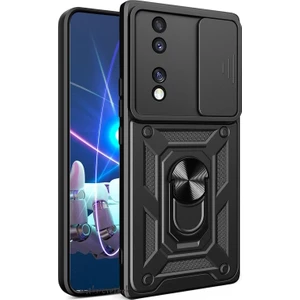 M.tk moveteck Honor 70 Kılıf Kamera Korumalı Sürgülü Yüzüklü Standlı Armor Military Tank Kızaklı Silikon Sert Kapak