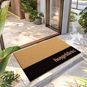 Paspas Konsept Siyah Hoşgeldiniz Desenli Kapı Önü Paspası 40 x 60 cm