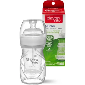 Baby ™ Nurser® Yenidoğan Bebek Biberon & Liners®  Seti - 100% Anti-Kolik - 118ML, 1 Adet Biberon & 5 Adet Sterilize Tek Kullanımlık Liners Biberon Torbaları, 0+ Ay,Yavaş Akış