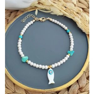 Balık Sallantılı Incili Halhal