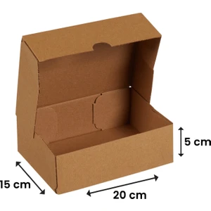 20X15X5 - 50 Adet Kesimli Kutu - Internet ve Kargo Kutusu