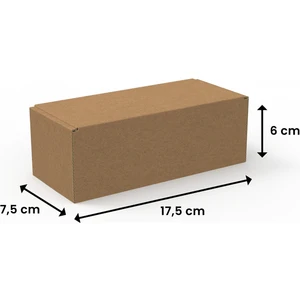 17,5x7,5x6 - 25 Adet Kilitli E-Ticaret Karton Kargo Kutusu