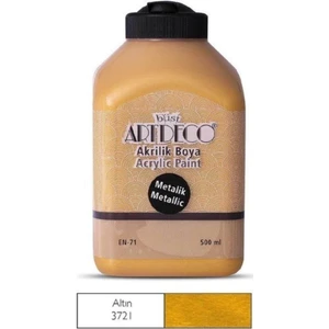 Metalik Akrilik Boya 500 ml Altın 3721 Sanatsal Projeler İçin İdeal