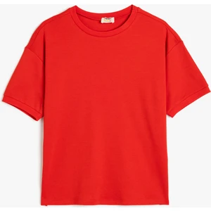 Oversize Basic T-Shirt Kısa Kollu Bisiklet Yaka Pamuklu