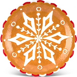 New Year Yılbaşı Gingerbread Çukur Tabağı 25 cm