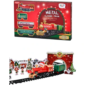 Learning Fun Işıklı Buharlı Sesli Şarjlı Metal Retro Tren Seti