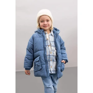 Erkek Bebek Su Geçirmez Polar Astarlı Kapüşonlu Mont A2212A524WN