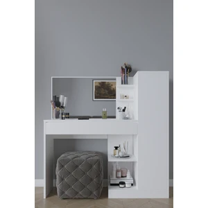 Orkide Makyaj Masası, 1 Çekmeceli, Dolaplı, Aynalı