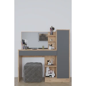 Orkide Makyaj Masası, 1 Çekmeceli, Dolaplı, Aynalı