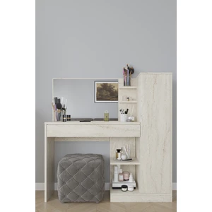 Orkide Makyaj Masası, 1 Çekmeceli, Dolaplı, Aynalı