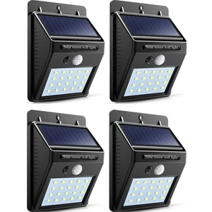 4'lü Set Güneş Enerjili Bahçe Lambası 20 LED Bahçe Aplik Bahçe Lambası Bahçe Aydınlatma Solar Lamba