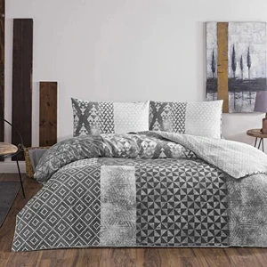 Flanel Pazen Çift Kişilik Nevresim Takımı Misty Gri