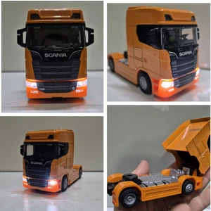 Oyuncak Tır V8 R730 Taşıyıcı Scania Çekici Kupa S-770 Model Diecast 12 cm Maket Koleksiyon