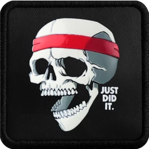 V1  Kurukafa - 2 Kod Logolu Unisex Siyah-Siyah Bench (Patch)