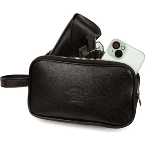 Newish Polo Erkek Siyah Deri Portföy Clutch Traş Kozmetik Bakım ve Günlük El Çantası newpolo277
