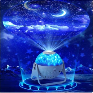 Gezegenleri, Ay' ı ,Güneş'i , yıldızları  evinize getirin 🌙💫🌎  Bnm Tavana Yansıtmalı Gökyüzü Uzay temalı Küre Projeksiyon Oda Gece lambası ( 6 farkı ambiyans modlu)