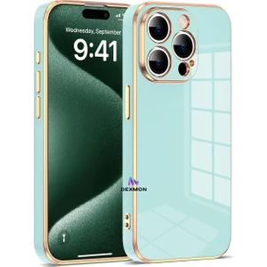 iPhone 16 Pro Max Kılıf Kamera Korumalı Parlak Silikon Kenarları Dore Tasarım
