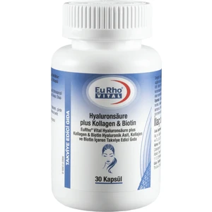 Eurho Vital Hyaluronsäure Plus Kollagen & Biotin- Hyaluronik Asit, Kollajen ve Biotin Içeren Takviye Edici Gıda