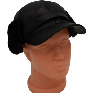 Gerçek Deri Kışlık Pilot Şapka Hakiki Deri Içi Kürklü Outdoor Şapka