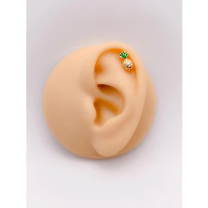 Cerrahi Çelik Piercing Zirkon Taşlı Ananas Figürlü Kıkırdak Helix Tragus PIERCING(1ADET)