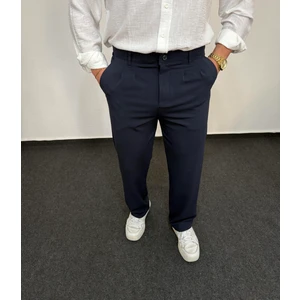 Erkek Pileli Beli Ince Kumaş Baggy Pantolon