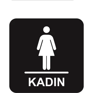 Wc Tuvalet Yazısı Ahşap - Kadın