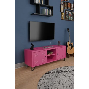 Tv Ünitesi - Metal Televizyon Sehpası - 135  cm  - Pastel Renk - Endüstriyel Tip