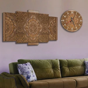 Zevahir Mobilya Dekorasyon Motif Mdf Tablo Ve Saat Kombin