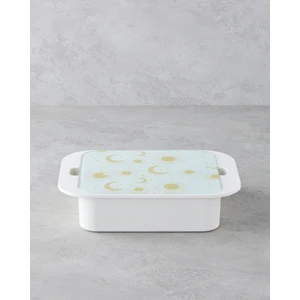 Talisman Galaxy Melamin 4'lü Cam Kapaklı Kahvaltılık 30X21 cm Gold