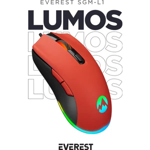 SGM-L1 LUMOS Kırmızı 6400dpi RGB Ledli Makrolu Gaming Oyuncu Mouse