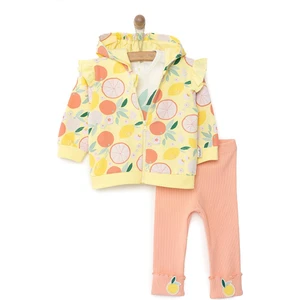 Yenidoğan Aloha Sweatshirt-Kapüşonlu Hırka-Alt 3lü Takım Kız Bebek