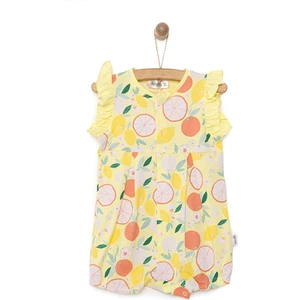 Yenidoğan Aloha Fırfırlı Kısa Tulum Kız Bebek