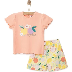 Yenidoğan Aloha Tshirt-Şort 2li Takım Kız Bebek