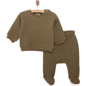 Yenidoğan Kapitone Sweatshirt-Patikli Alt 2li Takım Unisex