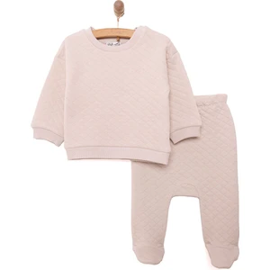 Yenidoğan Kapitone Sweatshirt-Patikli Alt 2li Takım Unisex