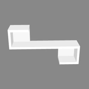 Ragem Mobilya Duvar Rafı Dekoratif S Raf 60 cm