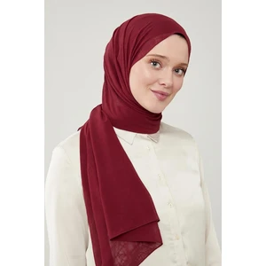 Bordo Düz Renk Frozen Krep Şal