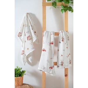 Çok Amaçlı Bebek Müslin Örtüsü 3'lü Set - Bunny