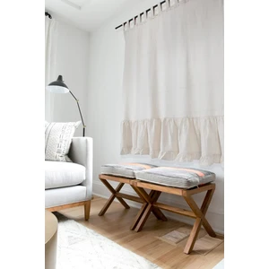 Naturel Perde Rustik Pileli Vintage 240x185 cm