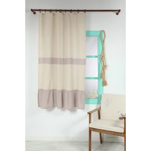 Naturel Perde Kornişli Vintage Kahve 100X185 cm