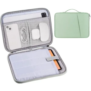 9-11 Inç Tablet Taşınabilir Çanta, Pedli Koruyucu Seyahat Çantası iPad Pro 11, iPad 10.9 (10. Nesil), iPad Air (5/4. Nesil), Galaxy Tab S9/s8 (Mint Green-11) (Yurt Dışından)