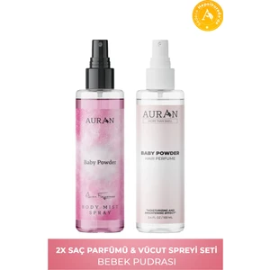 2’li Bebek Pudrası Vücut Spreyi ve Saç Parfümü Seti Baby Powder 2x 100 ml