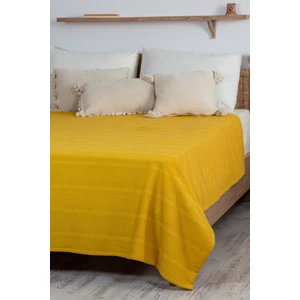 Mylasa Home Mylasahome Doğal Pamuk Bordürlü Desenli Tek Kişilik Pike 160 x 220 cm
