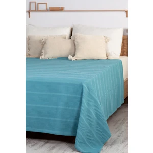 Mylasa Home Mylasahome Doğal Pamuk Bordürlü Desenli Tek Kişilik Pike 160 x 220 cm