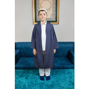 İhvan Online Lacivert Buhara Yaka Namaz Elbisesi Erkek Çocuk Cübbe