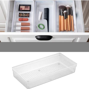 Modüler Çekmece Içi Düzenleyici - Banyo Makyaj Takı Organizer Ofis Düzenleyici 30,5 x 15  cm  Şeffaf