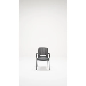 2 Adet Rattan Lüx Antrasit Sandalye / Balkon-Bahçe-Teras