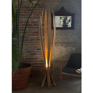 Fagus Wood ''hedra Lambader, Iskandinav Tarzı Ahşap Lambader, Dekoratif Yer Lambası, Modern Salon Aydınlatma''