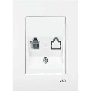 Karre Beyaz Tekli Nümeris Cat3 (Çerceve Dahil) Sıvaaltı